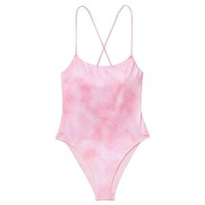 VS Swim Essential Scoop One-Piece Swimsuit tie dye pink size XL